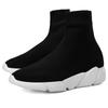 Trendy High-top Sock Sneakers Men Black Casual Shoes Women Breathable Jogging Shoes Sneakers Slip-on Walking Shoes Male Footwear