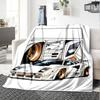 Racing Theme Printed Blanket - Perfect for Couch, Bed, Travel & Outdoor Use | Machine Washable, Cozy & Durable.