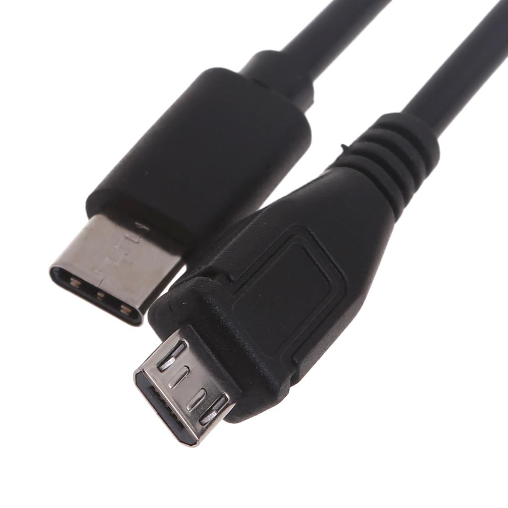 2-in-1 USB C To Multi Charging Cable USB C To Micro USB + Type C Charger Cable with Switches for Phone Multiple Devices