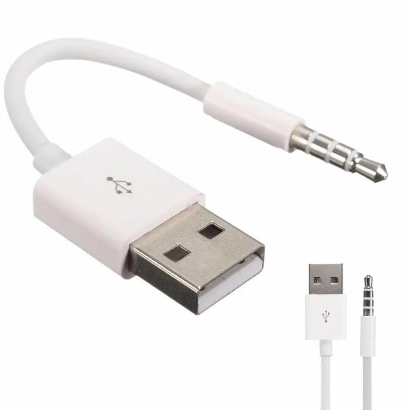 USB-кабель для короткого зарядного устройства, синхронизации данных, адаптер с разъемом 3,5 мм, зарядный шнур для Apple iPod Shuffle 3rd 4th 5th 6th 4/5/6 MP3-плеера