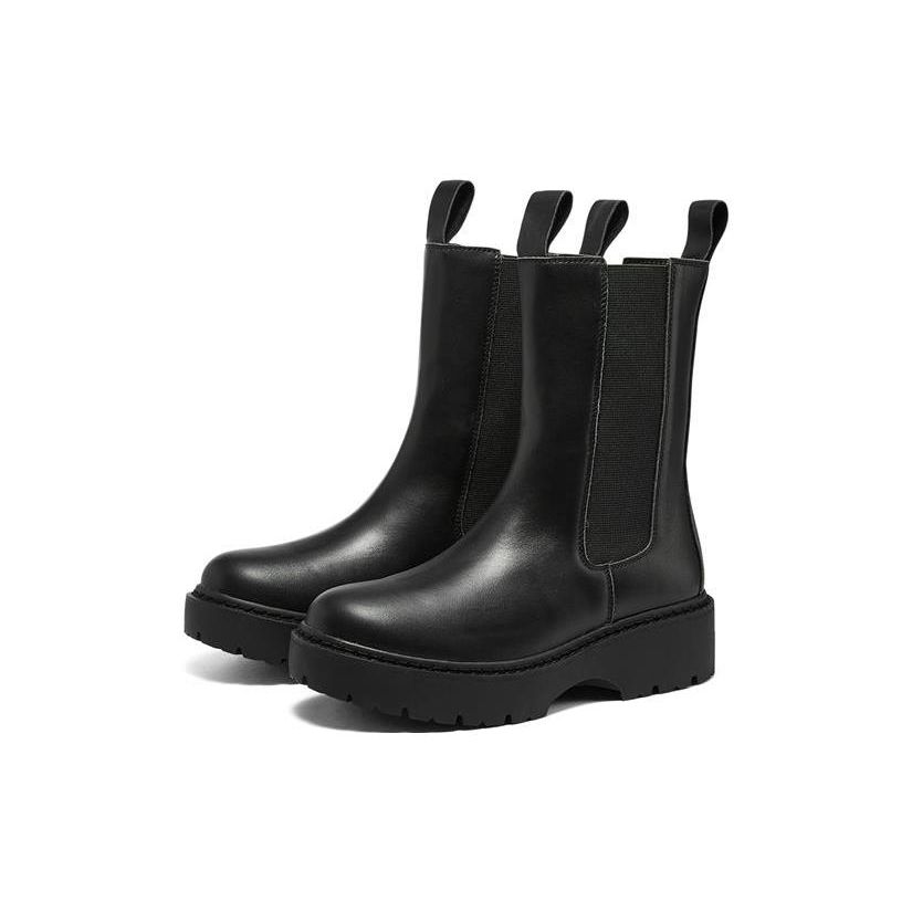 Skechers Ботинки Мартина средней высоты, без шнуровки, женские, черные 167343-BBK