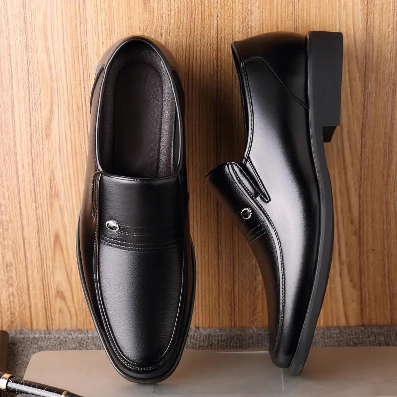 Мужские туфли Slip-On Formal, износостойкие нескользящие туфли Smart Casual для бизнеса
