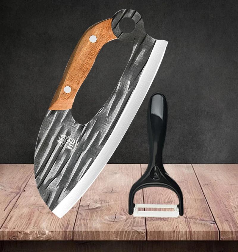 WXCOO Kitchen Chef Knife Ultra-sharp Slicing Handmade Forged Butcher Cleaver Knife Effort Saving Chopping Knife Boning Knife