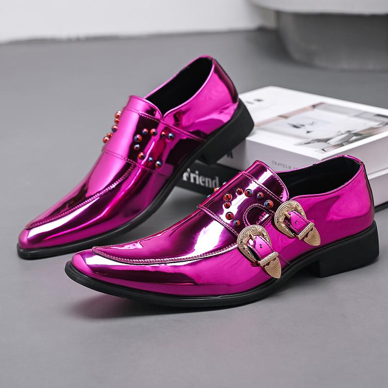 Fashion Classic Chelsea Pointed-toe Leather Shoes for Men Men Busines Fashion Hairstylist Leather Shoes Wedding Banquet Shoes Size 38-46