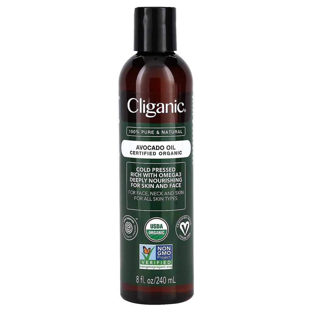 Cliganic Organic Avocado Oil, 8 Fl Oz (240 Ml)