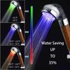 Temperature Control LED Shower Head Color Changing High Pressure Anion Stones Showerhead Water Saving Nozzle Bathroom Accessory