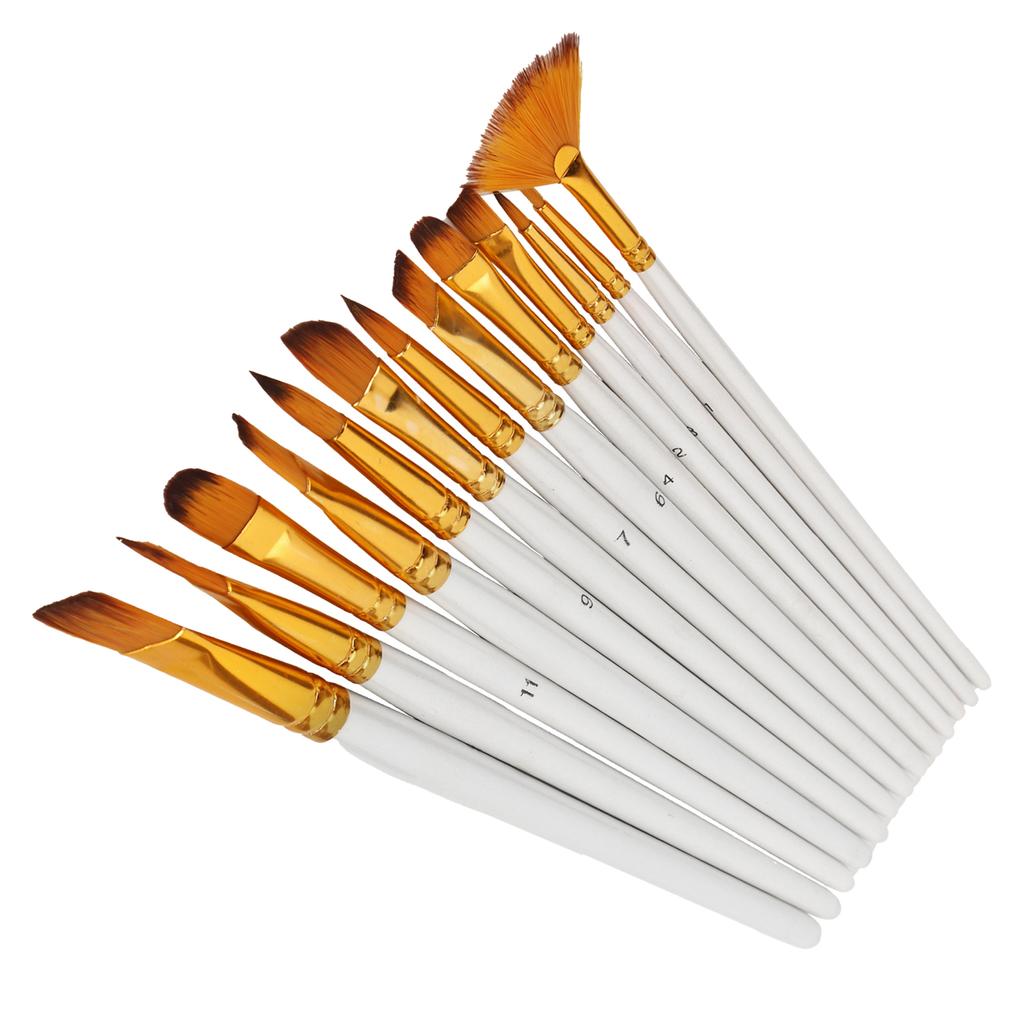 13 шт. кисти для художника, набор нейлоновых ручек, комбинированный жемчужно-белый стержень, инструмент для акварельной акриловой живописи