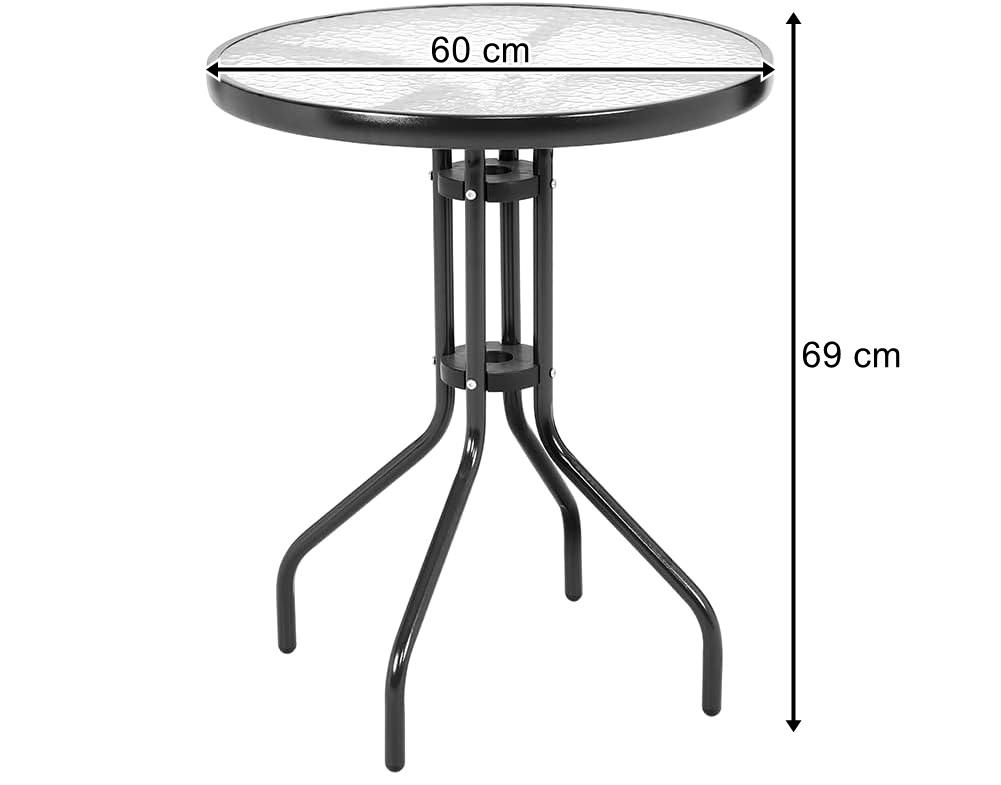 Island Round Table 60Cm + 4X Sofia Chairs Dark Gray