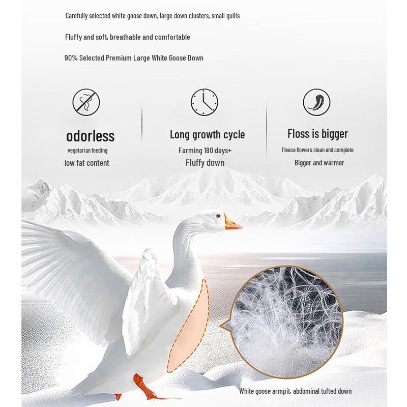 Langsha Women's High-Waist White Goose Down Pants