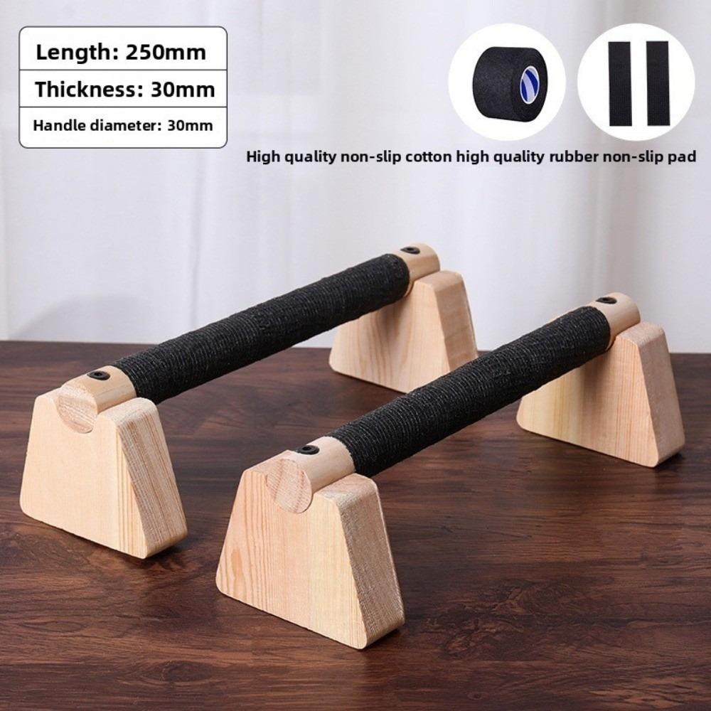 1 Pair Solid Wood Bracket Parallettes Bars Multipurpose Push-up Stand Handstand Blocks  Home Workout