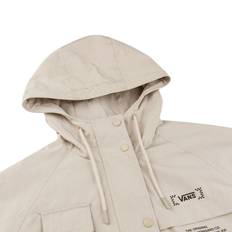 Vans Utility Multi-Pocket Hooded Jacket Women Jackets Oatmeal VN0A7PZU2N1