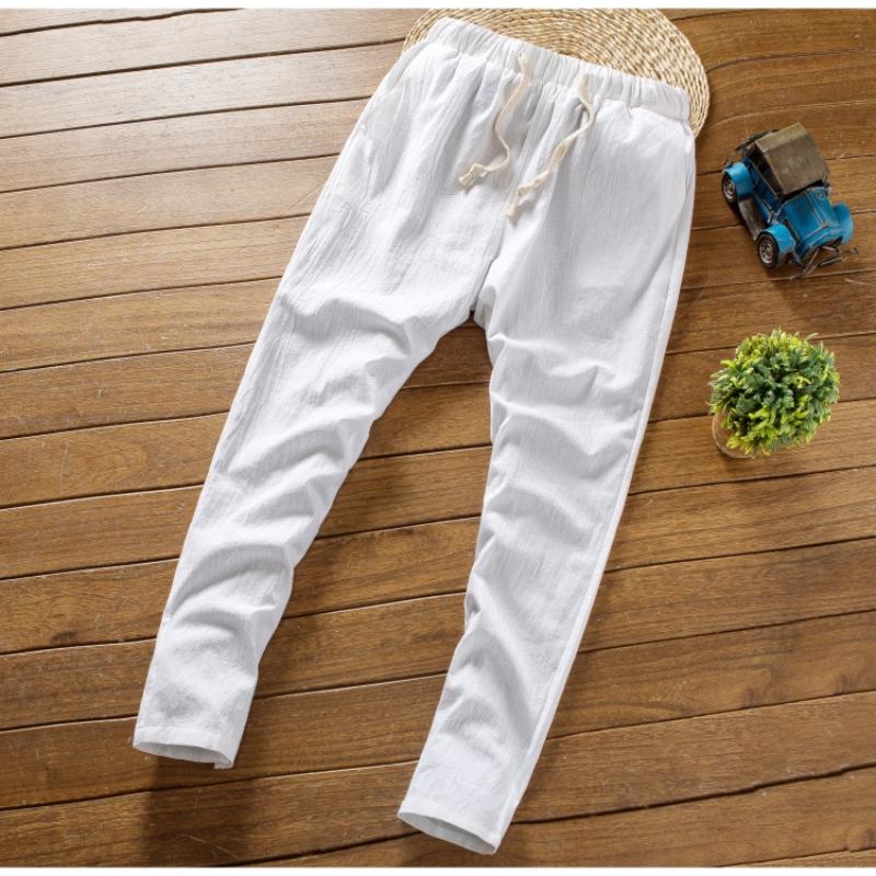 Летний тонкий льняной костюм мужской больших размеров в китайском стиле, свободный ретро-костюм из хлопка и льна