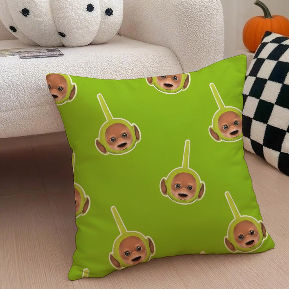 Cute teletubbies Cushion Cover Throw Pillow Cover Hidden Button Durable Polyester Chair Cushion