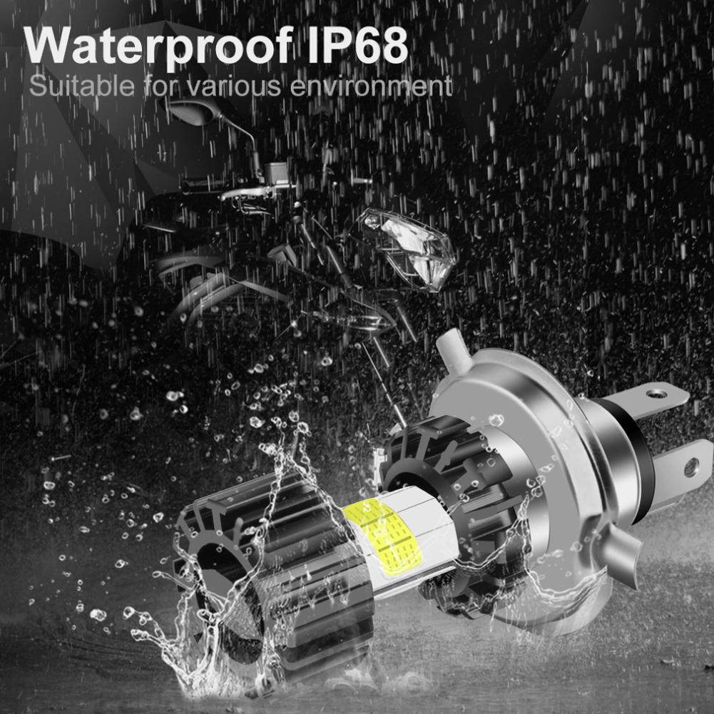 12 В-80 В 8-сторонняя COB супер яркая светодиодная фара для мотоцикла H4 BA20D, водонепроницаемые лампы дальнего и ближнего света, противотуманные фары для скутера