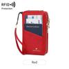 2024 RFID Travel Passport Holder & Ticket Organizer with Double Zippers - Crossbody Multifunctional Wallet & Document Bag.