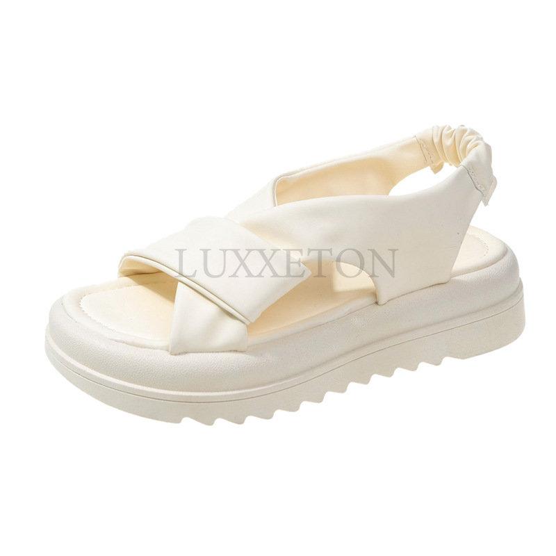 Sandals Women Platform Sandals Summer Women Fashion PU Lightweight Buckle Sandals Platform Heel Sandals Sandalias Mujer