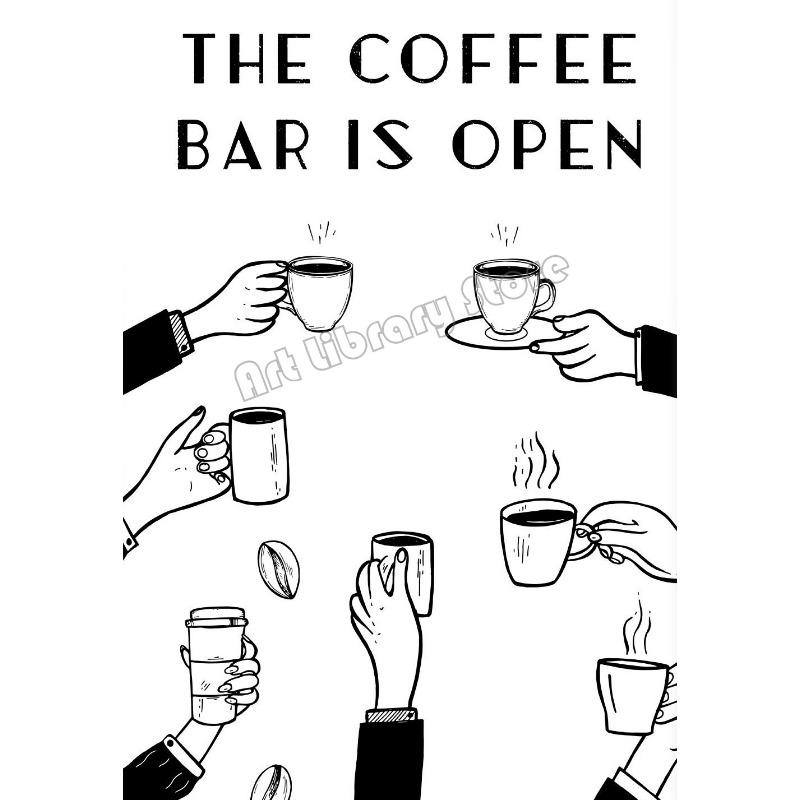 Винтажный Минималистичный Определение Кофе Кофейная Чашка Абстрактная Линия Скандинавский Постер Холст Живопись Настенное Искусство Картинки Домашний Кухонный Декор