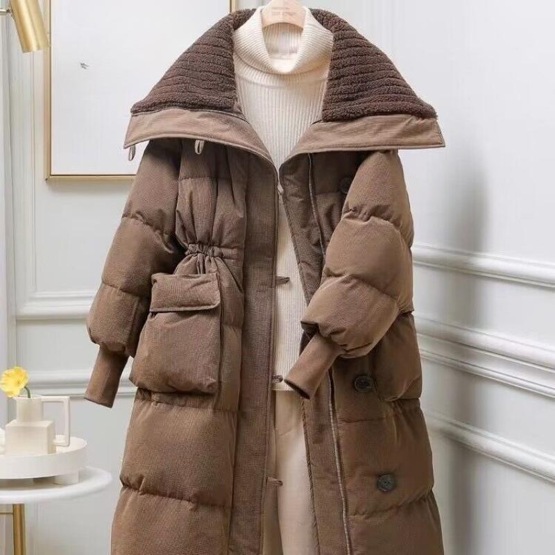Down Jacket for Women Waterproof Parka Thicken Warm Long White Duck Parkas Light Luxury High-end Fashion Winter 2024