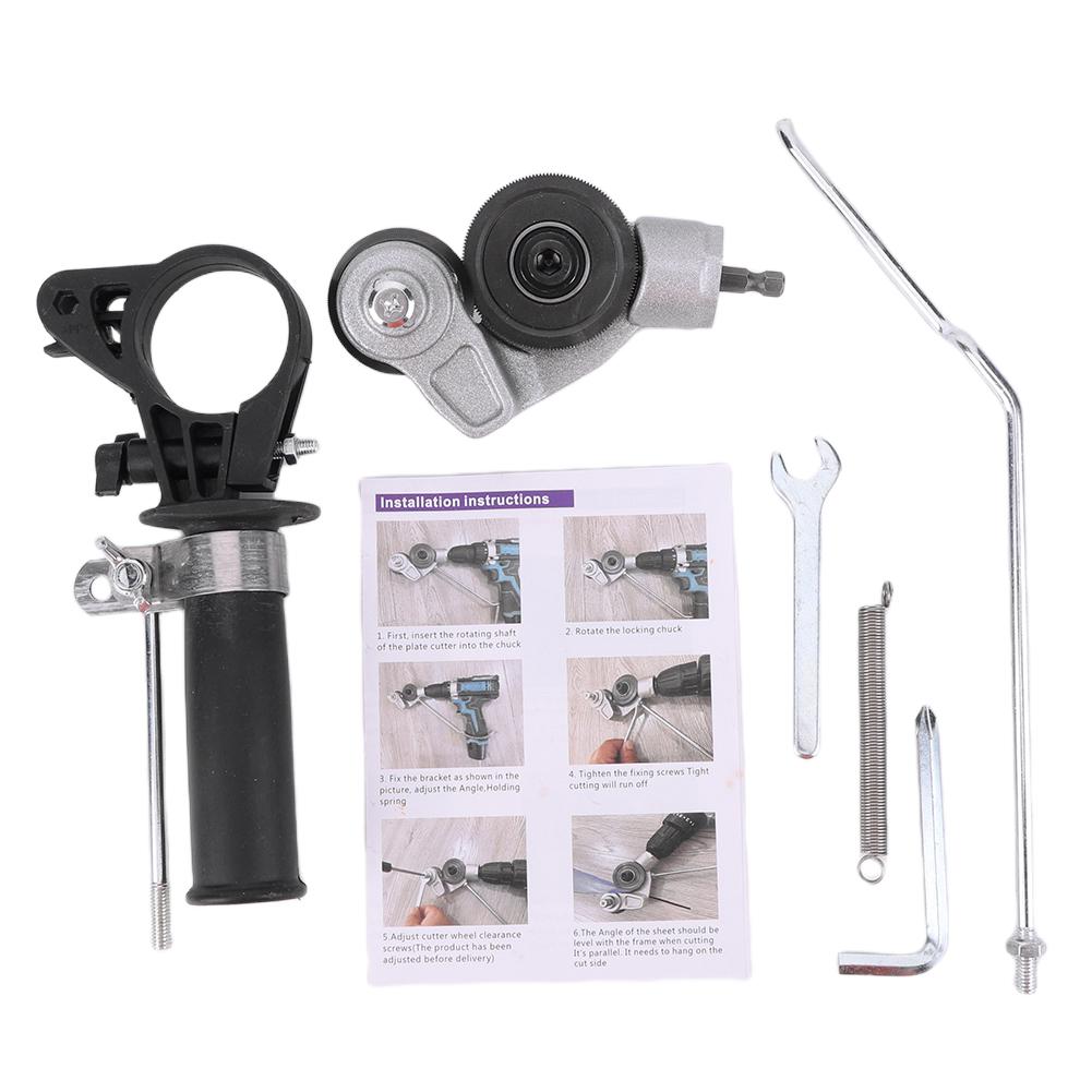 Электрическая дрель, резак для пластин, двуглавый металлический нож, острый нож, электрические дрели-ножницы для точной резки листового железа