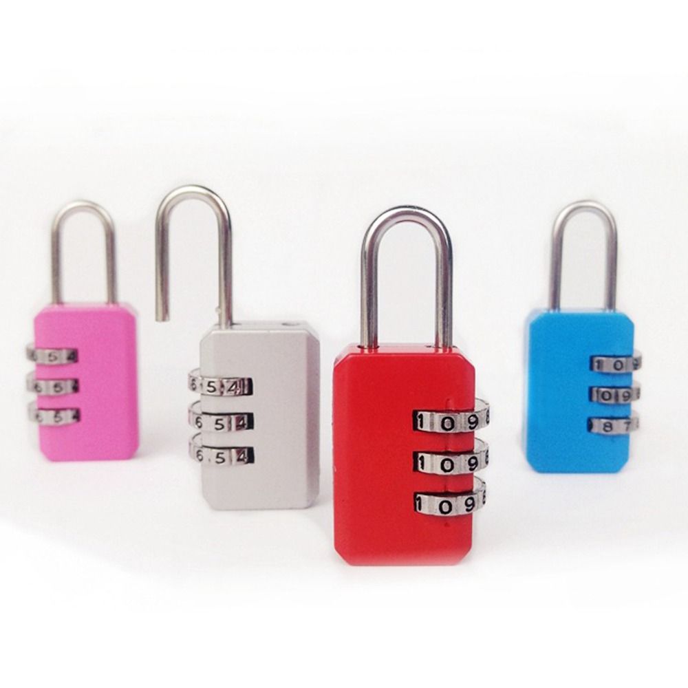 Combination Lock Backpack Zipper Lock 3 Digit Password Lock Dormitory Cabinet Lock Luggage Padlock