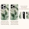 Прозрачный чехол для телефона с зелеными листьями для IPhone 17AIR 16E 16 15 14 13 12 11 17 Pro Max Plus Двухслойная задняя крышка