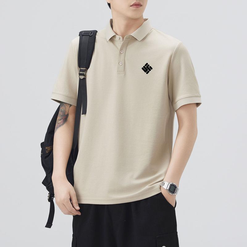 Летняя тонкая трехмерная футболка-поло с коротким рукавом с силиконовым принтом, мужская футболка-топ