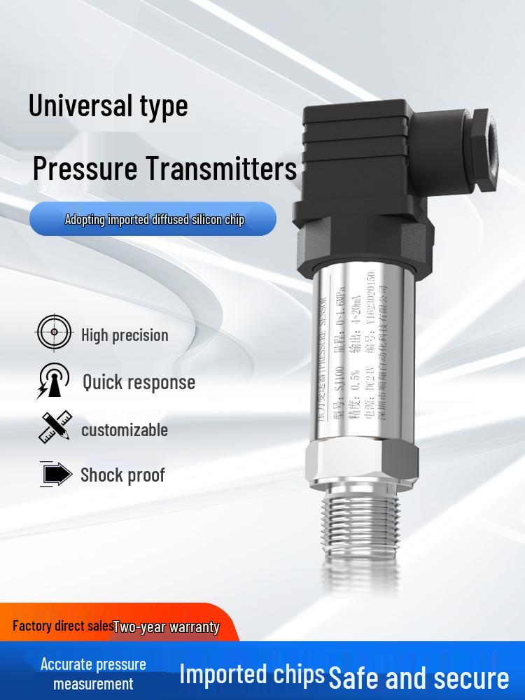 SJ100 Pressure Transmitter: 4-20mA Output, Silicon Sensor for Constant Pressure In Pneumatic and Hydraulic Systems