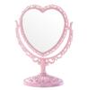 Настольное зеркало в форме сердца, милое, стильное, косметическое, косметическое, подставка для зеркала для макияжа, вращающееся на 360 градусов, для девочек и принцесс, удобный, настольный подарок