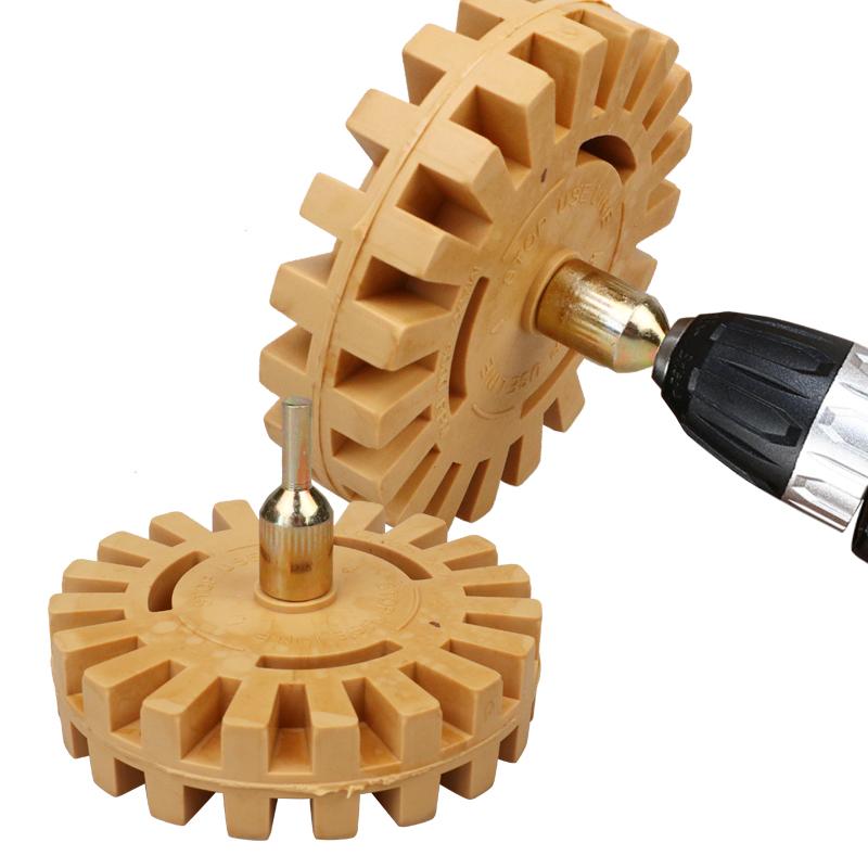 Car Pneumatic Rubber Eraser Wheel Pad Rubber Disk Decal Eraser Wheel Car Sticker Remover Paint Cleaner Car Polish Auxiliary Tool