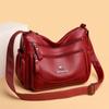 Women's Soft Leather Shoulder Bag Large Capacity Messenger Shoulder Bag Monochromatic High-quality Bags Fashion Bag