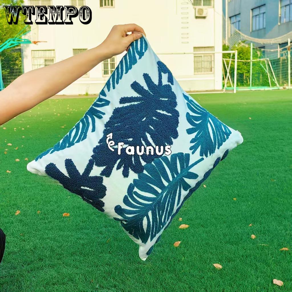 WTEMPO Зеленый лист Подсолнух Гостиная Диван Вышивка Подушка Наволочка