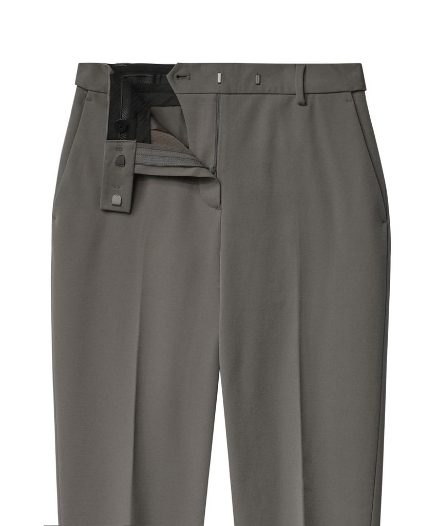 MUSINSA STANDARD WOMAN Женские плотные прямые брюки с подкладкой из флиса, зауженные к низу, со скрытой эластичной талией [Тепло-серый]