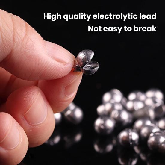 50/100 шт. 0,5-2 г металлическое рыболовное грузило с утконосом, сверхмощное морское, пресноводное, глубокое рыболовное отверстие, вес шарика из бисера, аксессуары для рыбалки на открытом воздухе