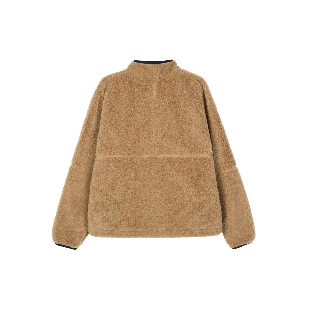 Nike Однотонная мужская куртка на молнии с воротником-стойкой и вышитым логотипом темно-ископаемого коричневого цвета DQ4881-258