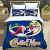 Anime S-Sailor Moon Bedding Set,Duvet Cover Comforter Bed Set Quilt Cover Pillowcase,King Queen Twin Size Boys Girls Adults