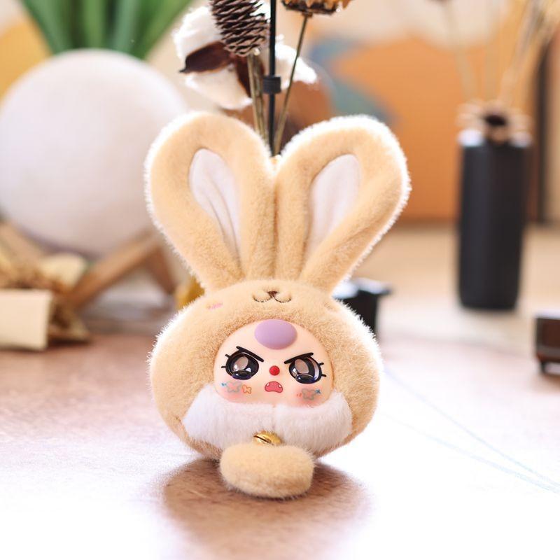 Plush Bunny Keychain With Soft Short Pile Pp Cotton For Kids And Collectors