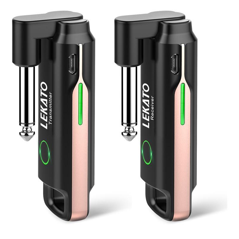 LEKATO WS-70 A8 A9 WS-10 Wireless Guitar Transmitter Receiver System Built-In Rechargeable Audio Guitar Wireless 70 Channels 40M
