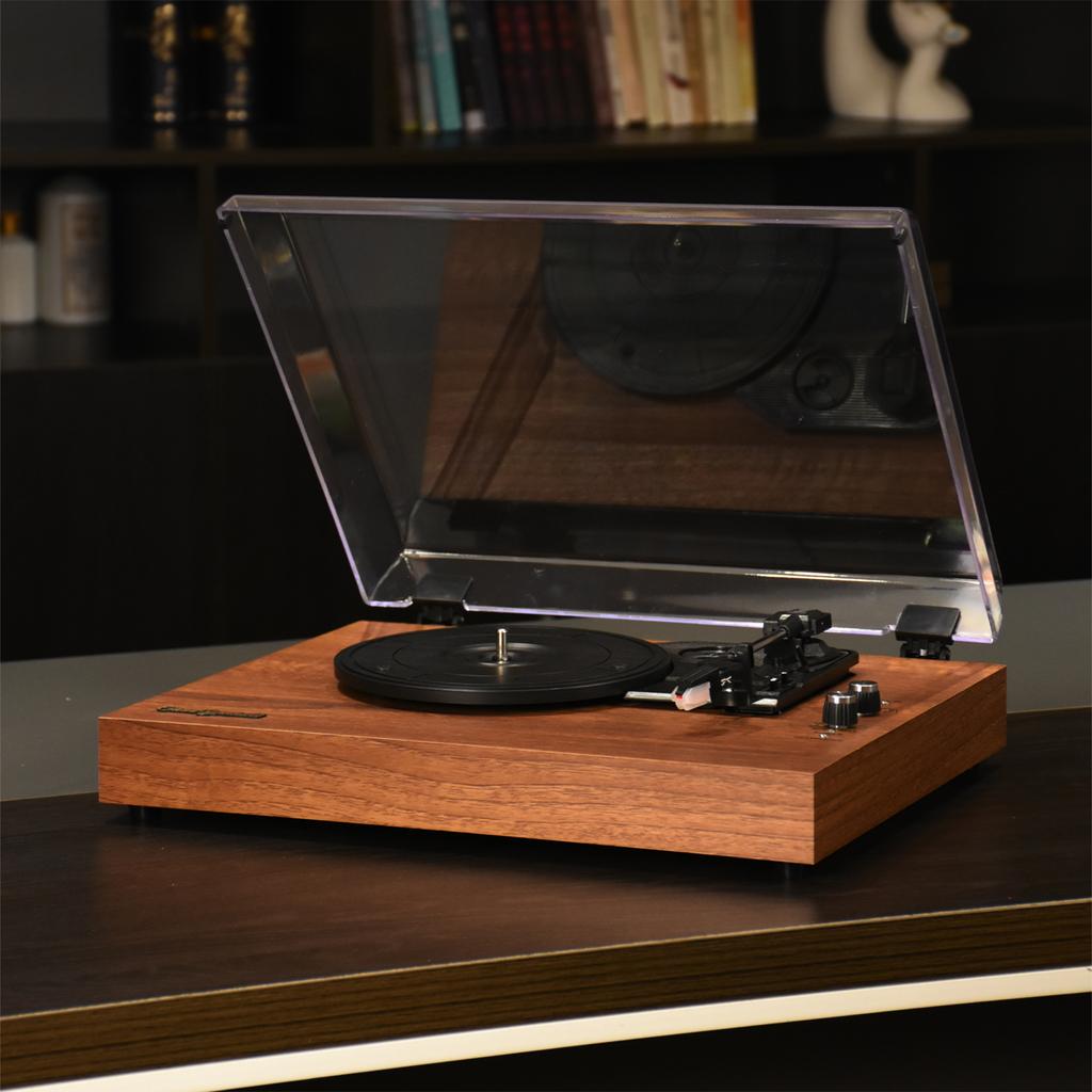 MzeliKing Vinyl Record Player  Turntable Wooden Tabletop Vintage Gramophone Compatible with