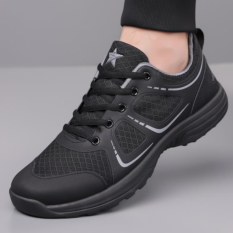 New Training Shoes Resistant To Black Outdoor Breathable Physical Training Running Shoes Men's Lace-up Fashion Men