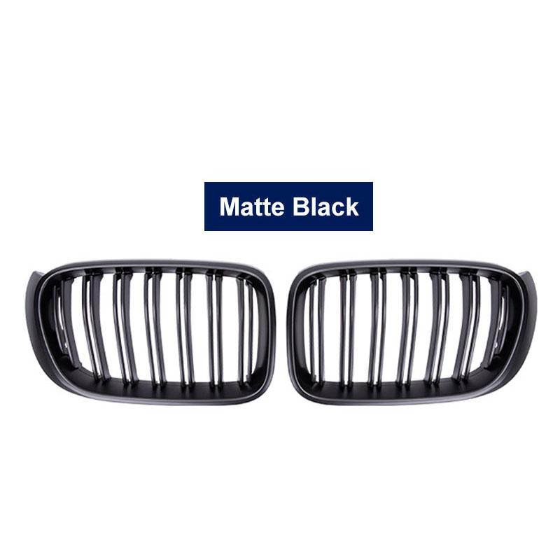 2 шт., решетка переднего бампера автомобиля, накладка, покрытие для почек, спортивная двойная линия планки для BMW X3 X4 F25 F26 2014 2015 2016