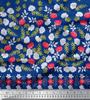 Soimoi Japan Crepe Satin Fabric Dot|Leaves & Floral Panel Print Fabric by metre 42 Inch