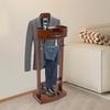 Березовая стойка для костюма, Коричневая напольная вешалка-валет для одежды 43*33.5*107см для спален, гостиных