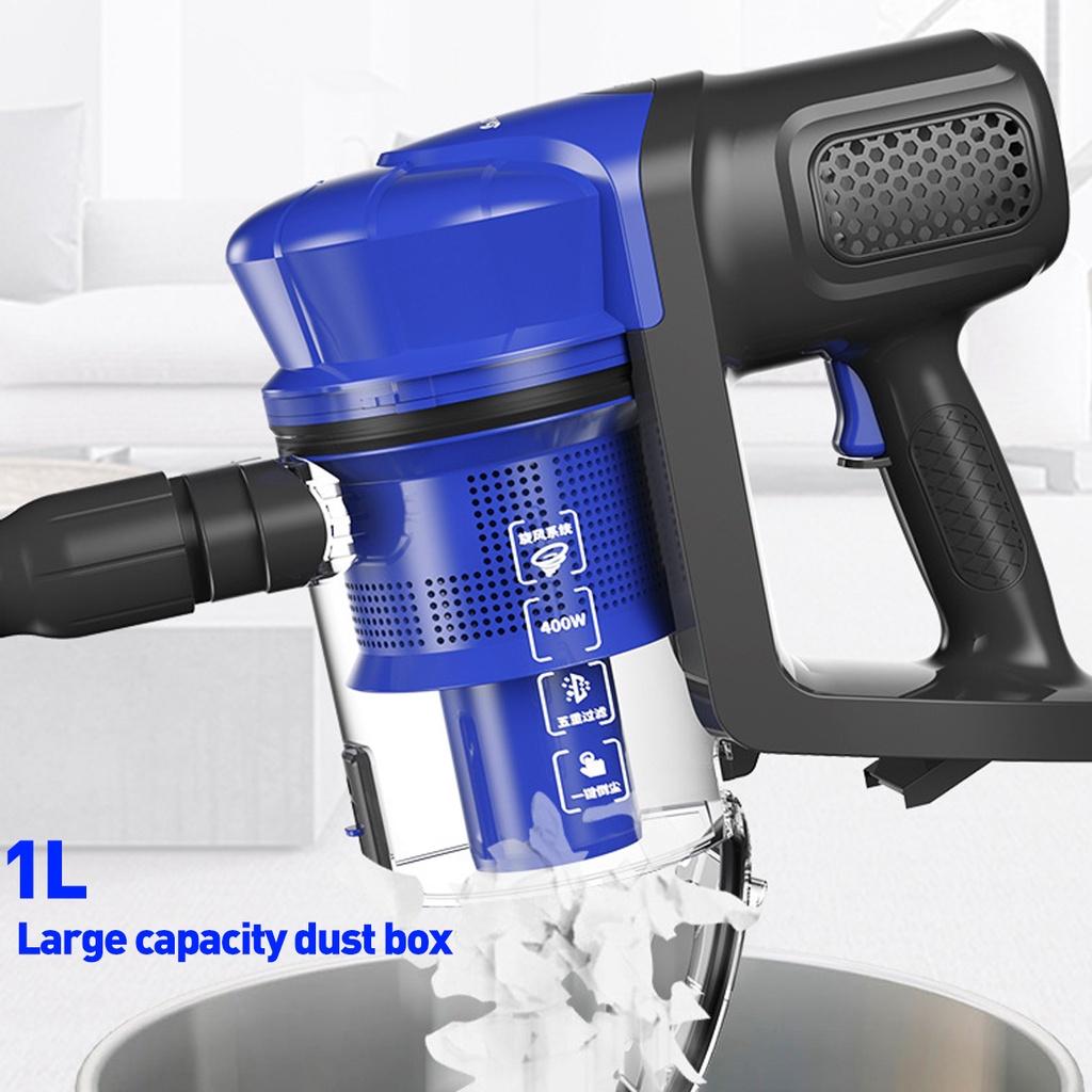 400W 220V 13800pa Vertical Handheld Vacuum Cleaner with 1L Dustbin 13800Pa Powerful Suction For Household Home Cleaning Mute Dust
