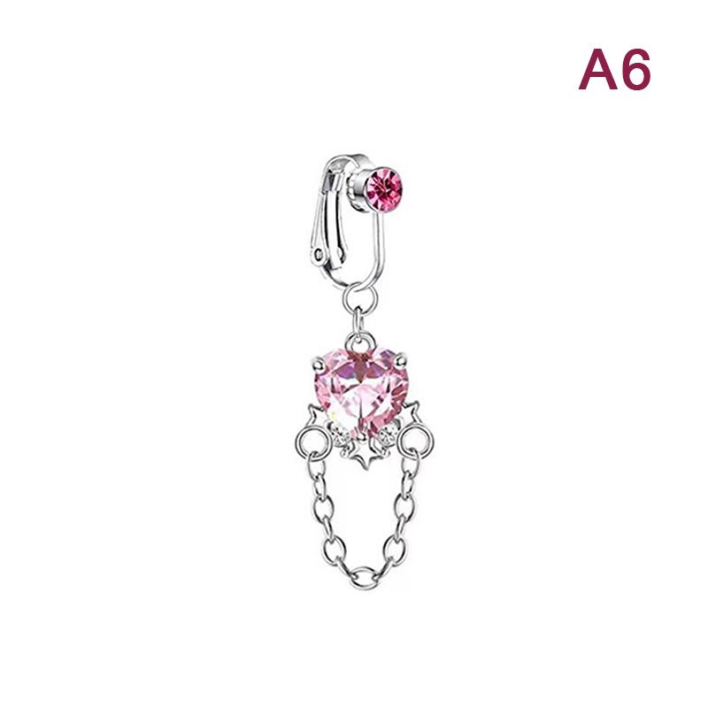 Искусственная бабочка для живота, поддельный пирсинг живота, клипса на пупок, поддельный пирсинг