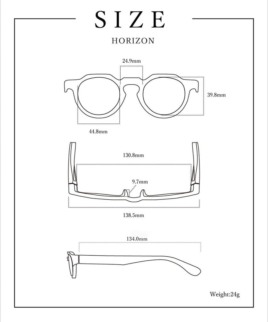 Jugaad 14 Made In Japan Sunglasses HORIZON CLEAR Horizon Clear FREE Black [Jugaad14]