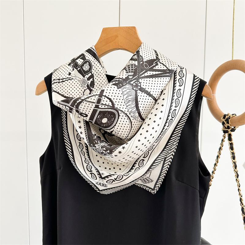 Luxury12 Mmi Silk Scarf Shawl for Women Summer Sunscreen Neck Protection Harness Versatile 100% Mulberry Silk Square Scarf Shawl