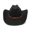9.5 Широкие Поля Загнутые Поля Ковбойский Джазовый Цилиндр Сезонный Шерстяной Цилиндр Простая Фетровая Шляпа