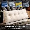 Большая прямоугольная подушка для талии, диван, большая подушка для спинки, кровать, длинный треугольный подголовник, наволочка, подушка-татами, современный домашний декор