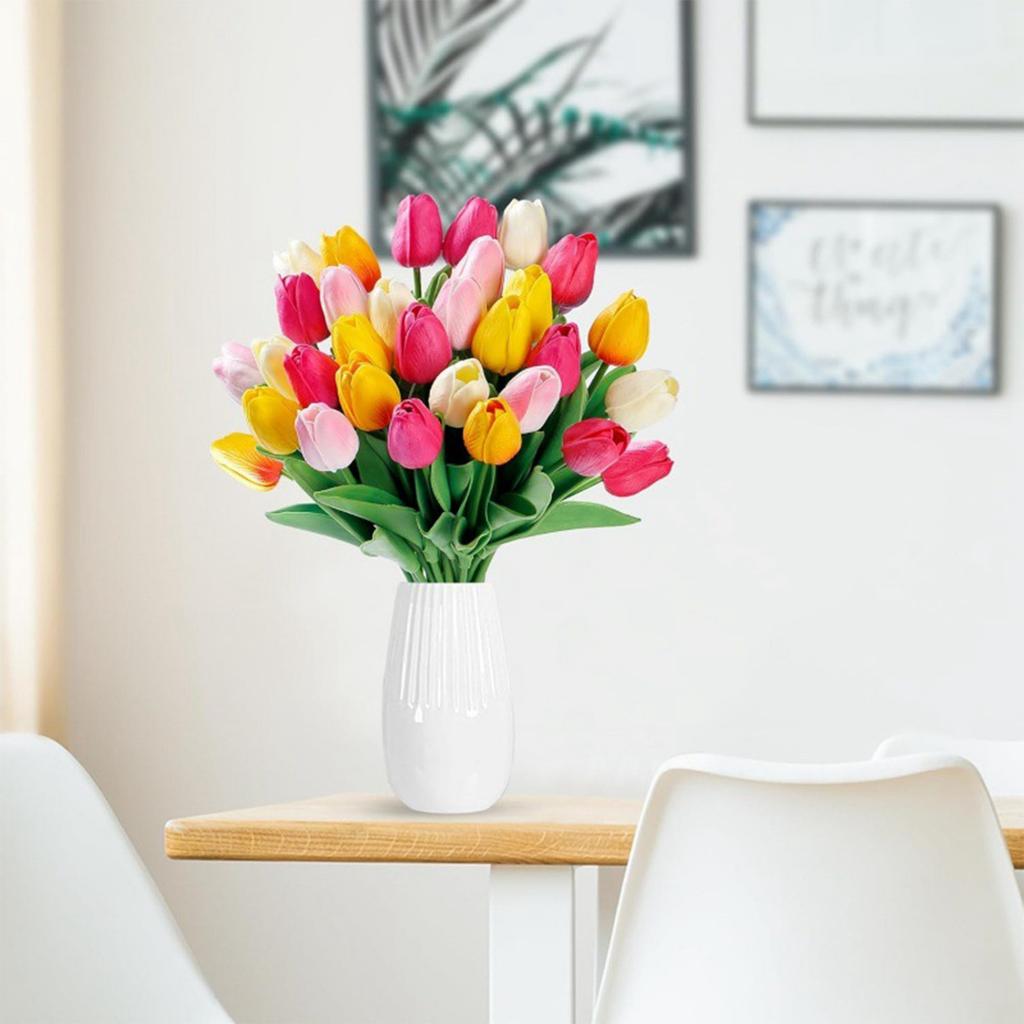 10 штук искусственных шелковых поддельных цветов 13,5 дюймов для весенних подарков на День матери, пасхальных подарков, украшения для дома, кухни, свадьбы