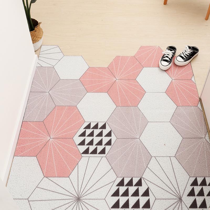 Моющиеся коврики с шестиугольным узором, Нескользящий ковер, Свободно режутся, Кухонный коврик, Придверный коврик для прихожей, Домашний